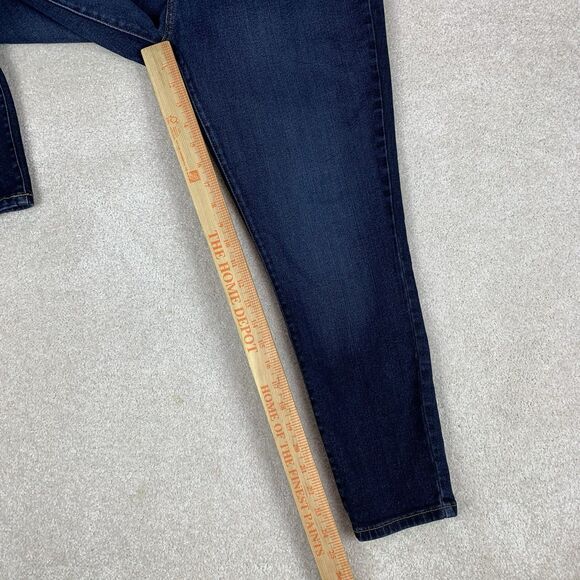 Everlane Jeans The Curvy High Rise Skinny Size 33 Crop Dark Wash Blue - Picture 12 of 13